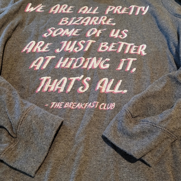 Breakfast Club Sweater Sweat Shirt XL XXL Grey Cozy winter tea books coffee - Picture 6 of 10
